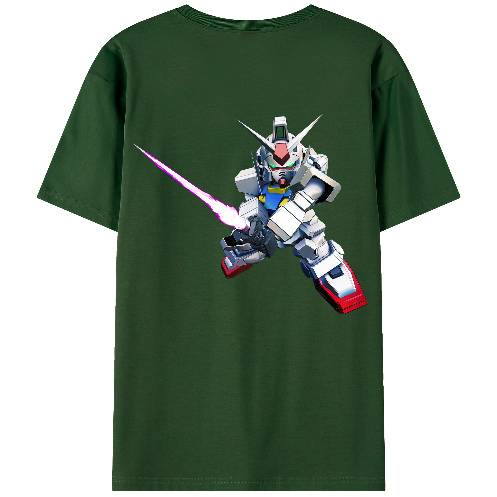 （画像用） 機動戦士ガンダム Mobile Suit Gundam 綿100％半袖Tシャツ（背面プリント）